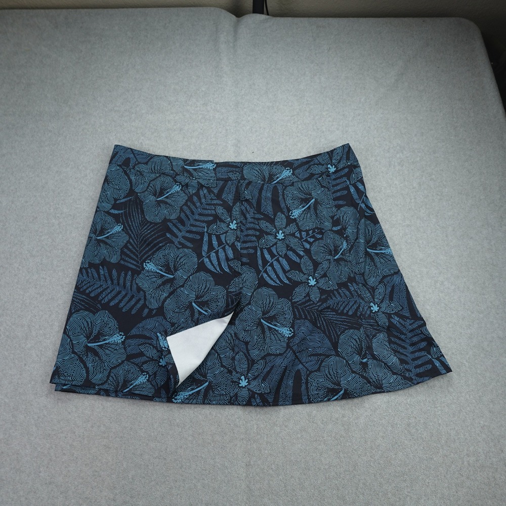 RipSkirt Hawaii Skirt‎ Size XXL Blue Maui Moonlight Floral Wrap Stretch Beach